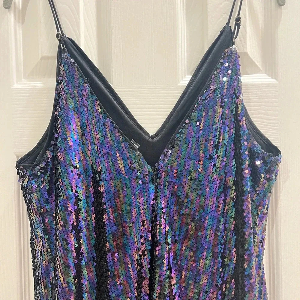 AQUA Bloomingdale’s Sequined Slip Dress - Picture 4 of 13